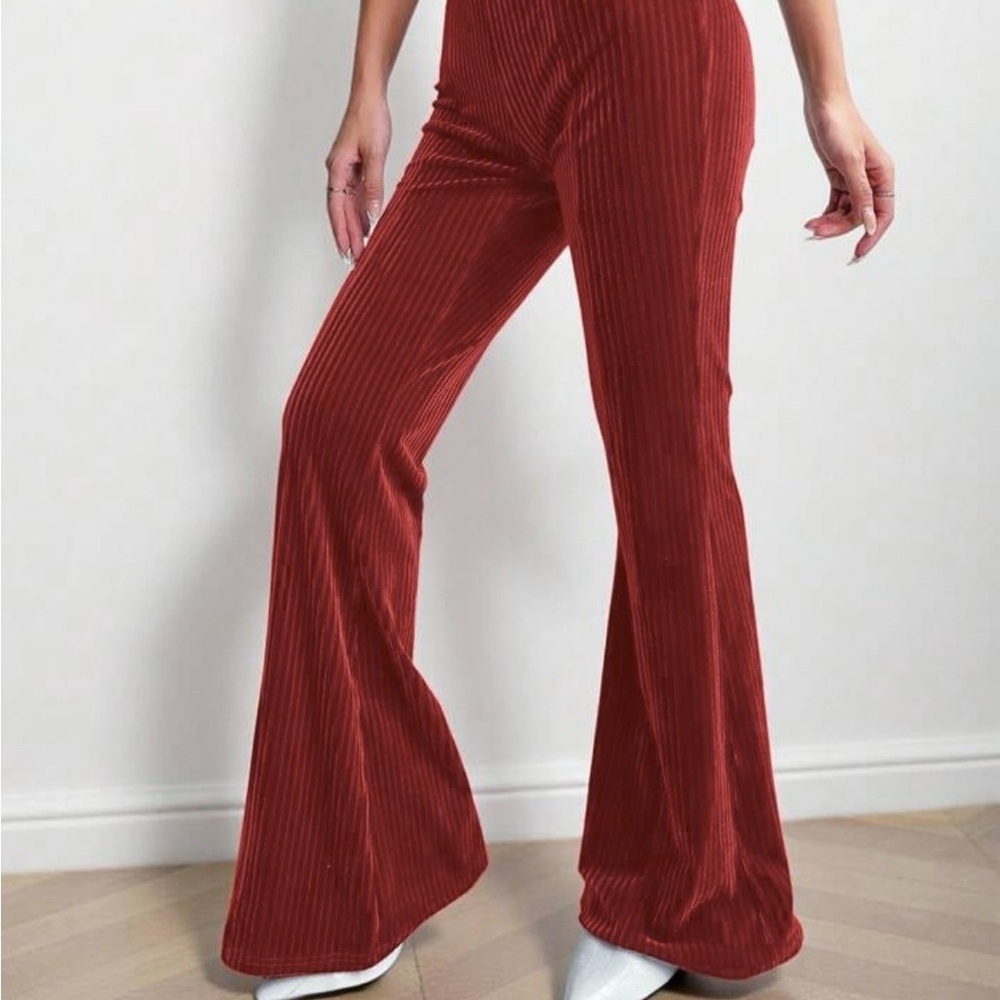 SHEIN | Velvet Corduroy Flare Pants